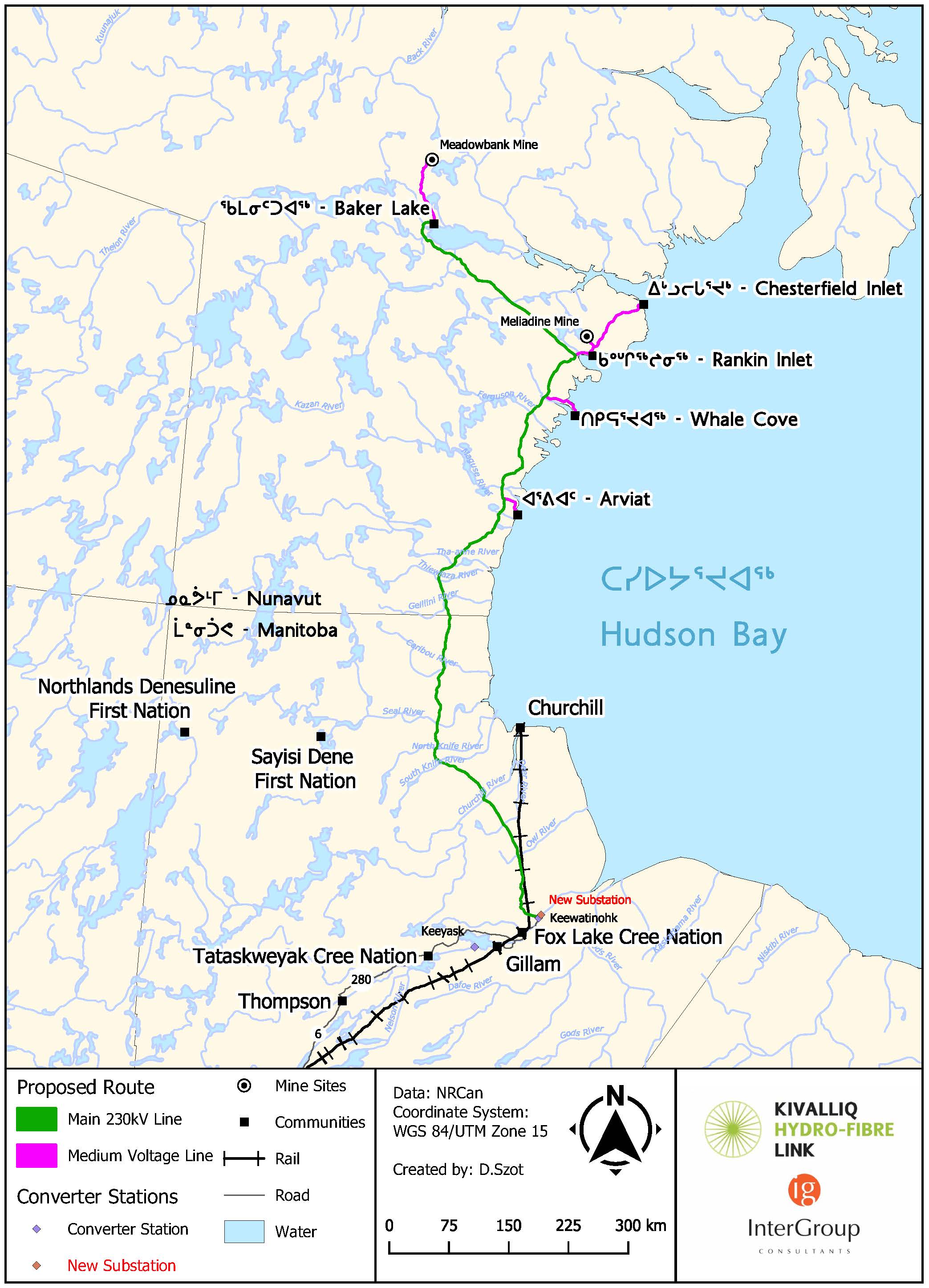 KIVALLIQ HYDRO-FIBRE LINK PROPOSED ROUTE